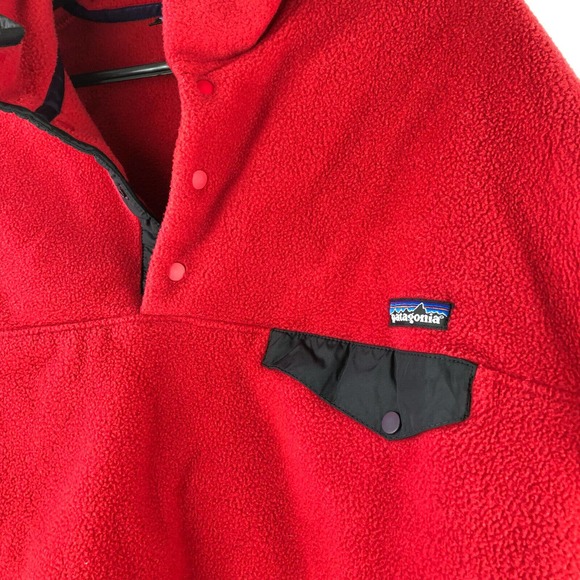 Patagonia Synchilla Snap-T Fleece Pullover Red Men's Size Large - Picture 3 of 7